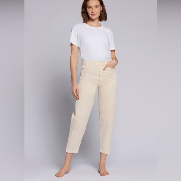Current Elliott The Jaunt White Cream High-Waisted Jeans Size 27 - Picture 1 of 8